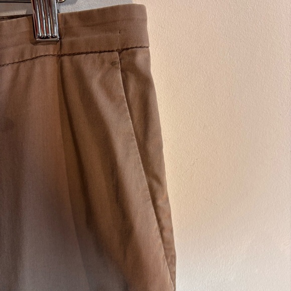 BRUNELLO CUCINELLI Sz 6 Khaki Pants Trousers Cotton Elastane Blend Pockets - Picture 5 of 13